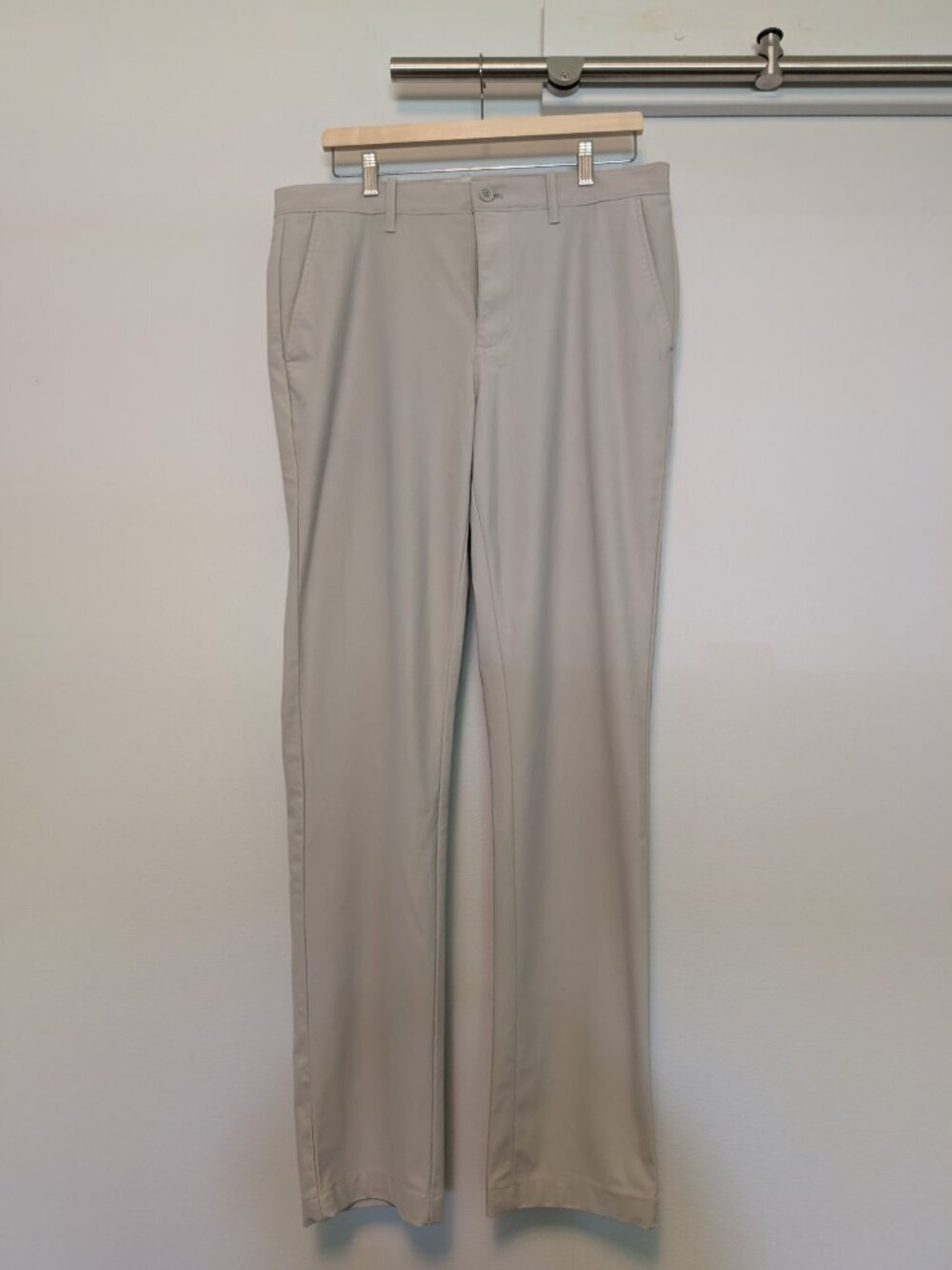 Original Penguin Mens Slim Fit Stretch Basic Chino Pants Khaki 33x32